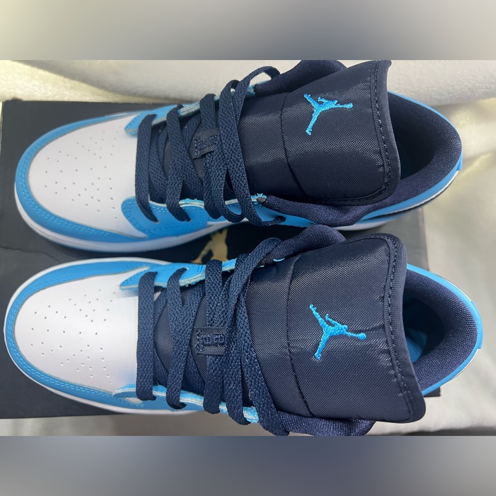 Air Jordan 1 Low (GS) White/Powder Blue Obsidian